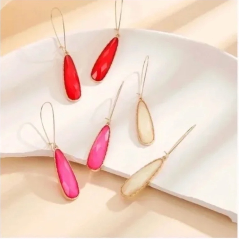 ✨ FREE Rain Drop Pendant Tear Hipster Hippie Boho Chic Art Deco Farm Earrings